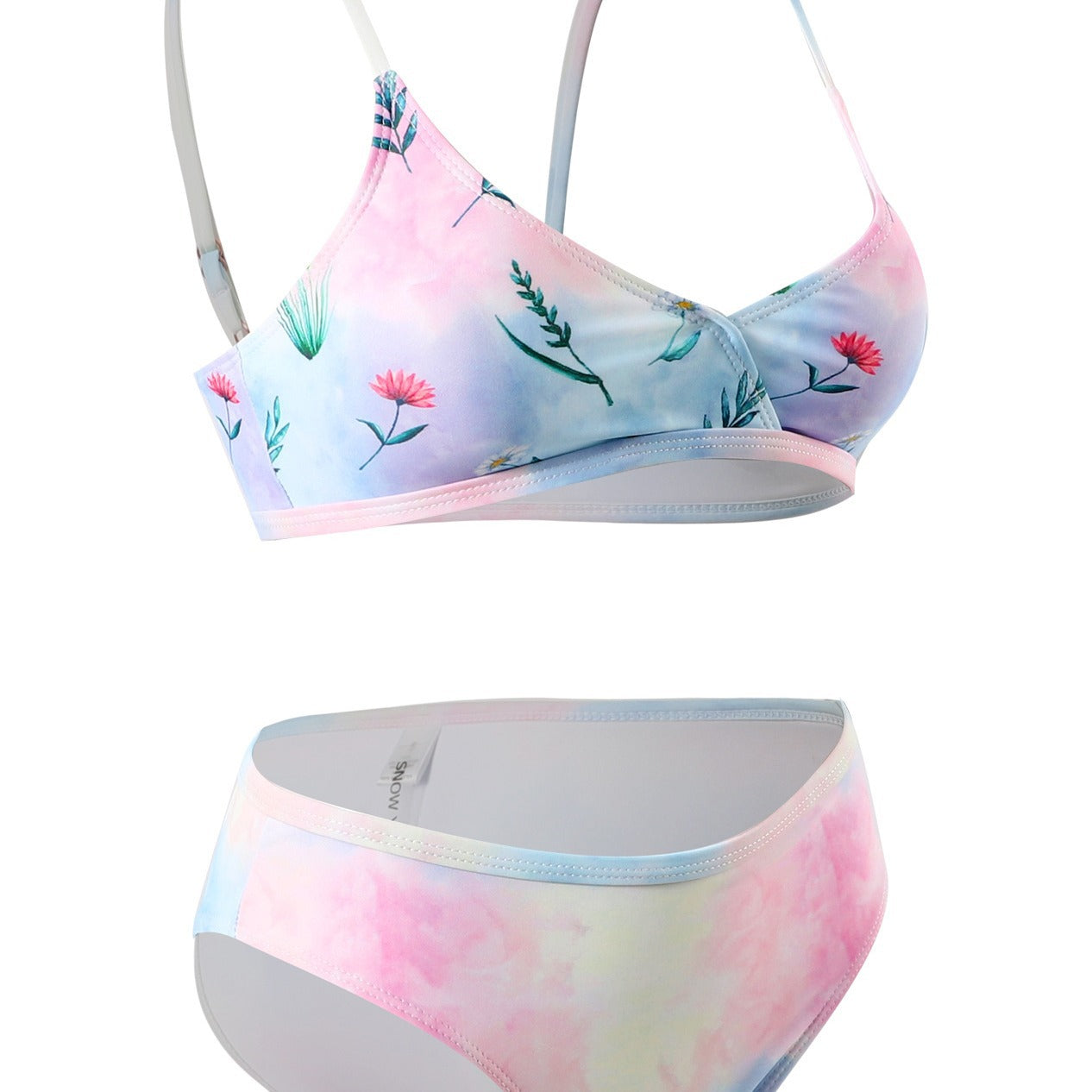 Blommig Bikiniset för Stilmedvetna Kvinna