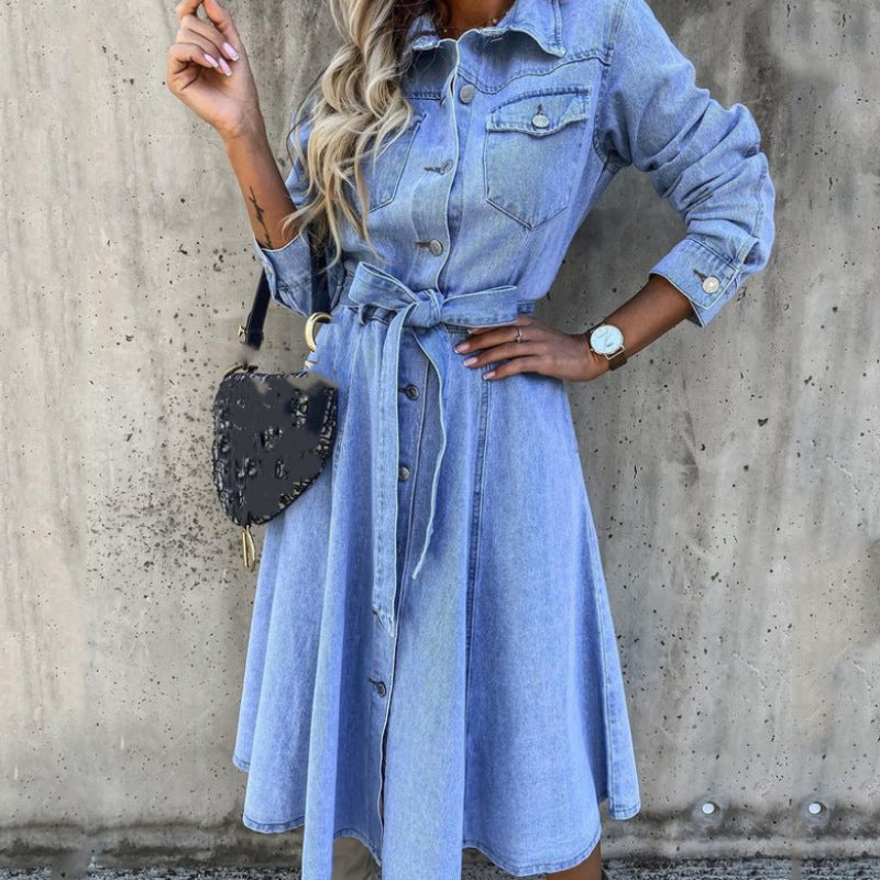 Klassisk Denim-Kjole fra ModeLuxe
