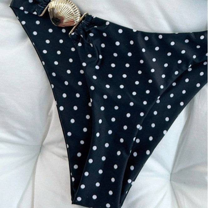 Stilrent Bandeau-Bikini med Skaldetalj