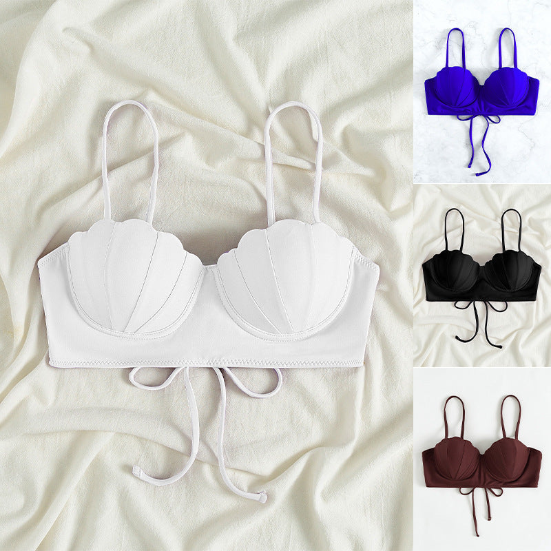 Feminint Bikinöverdel med Skulpterad Design och Justerbara Band