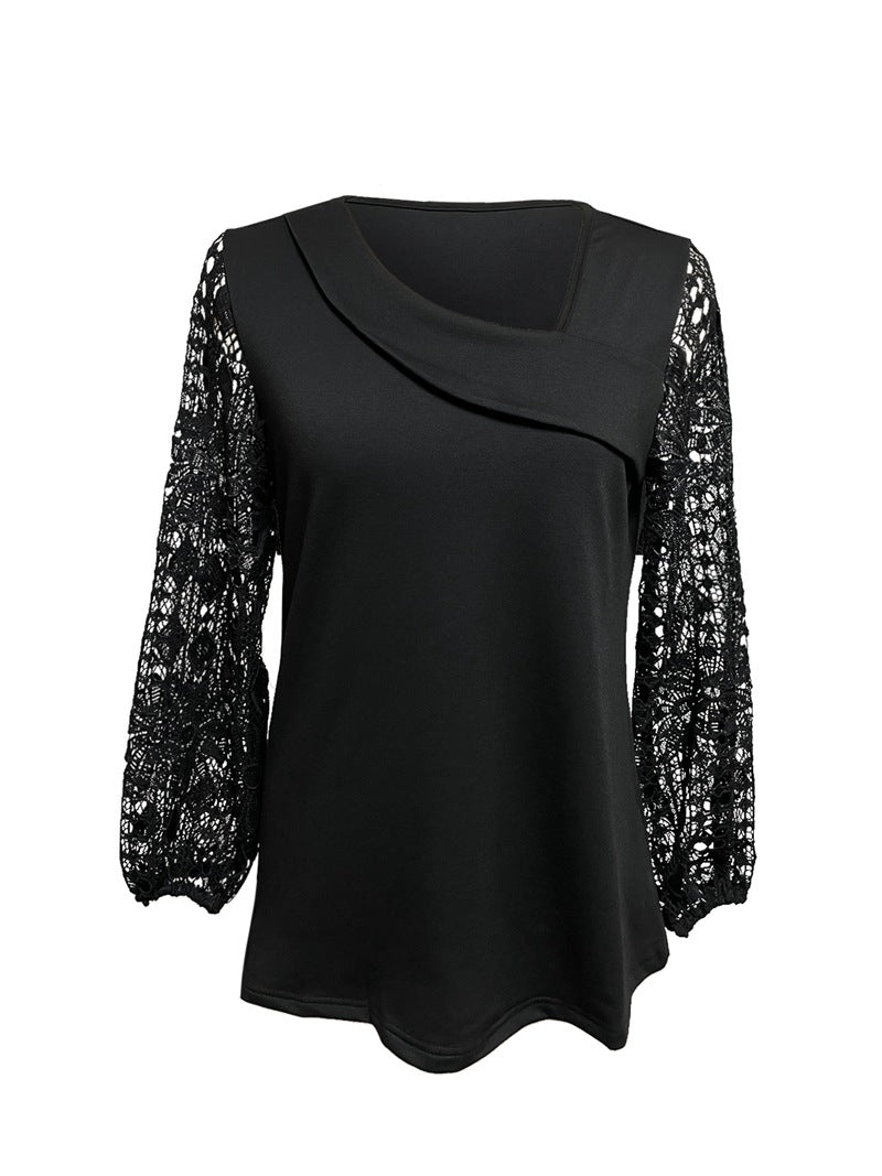 Sublim Bluse til Kvinder med Spidse Detaljer og Elegant Design