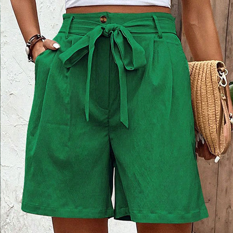 Stilfulde Chino-Shorts med Elegant Bælte til Damer