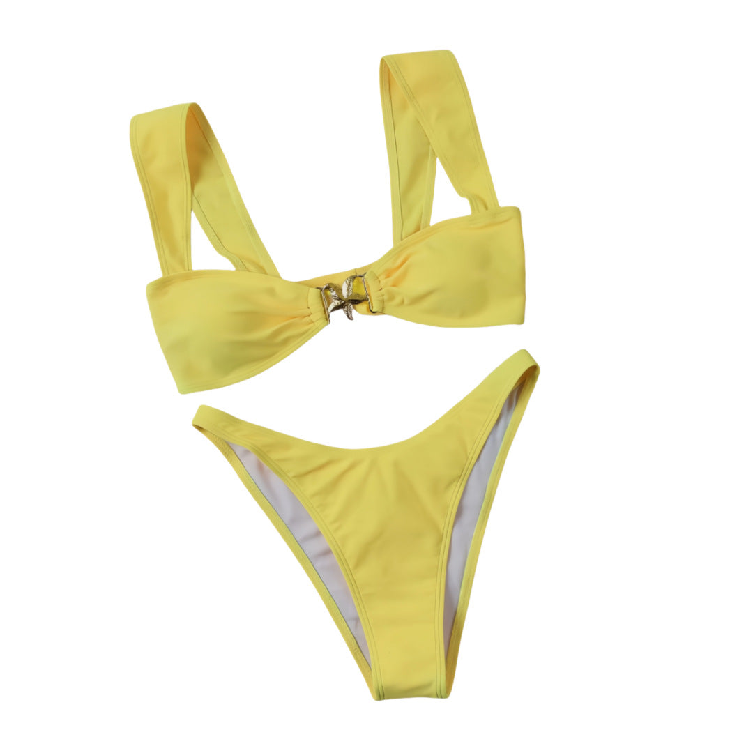 Eleganta Bikiniset med Knytdetalj och Finstilt Design