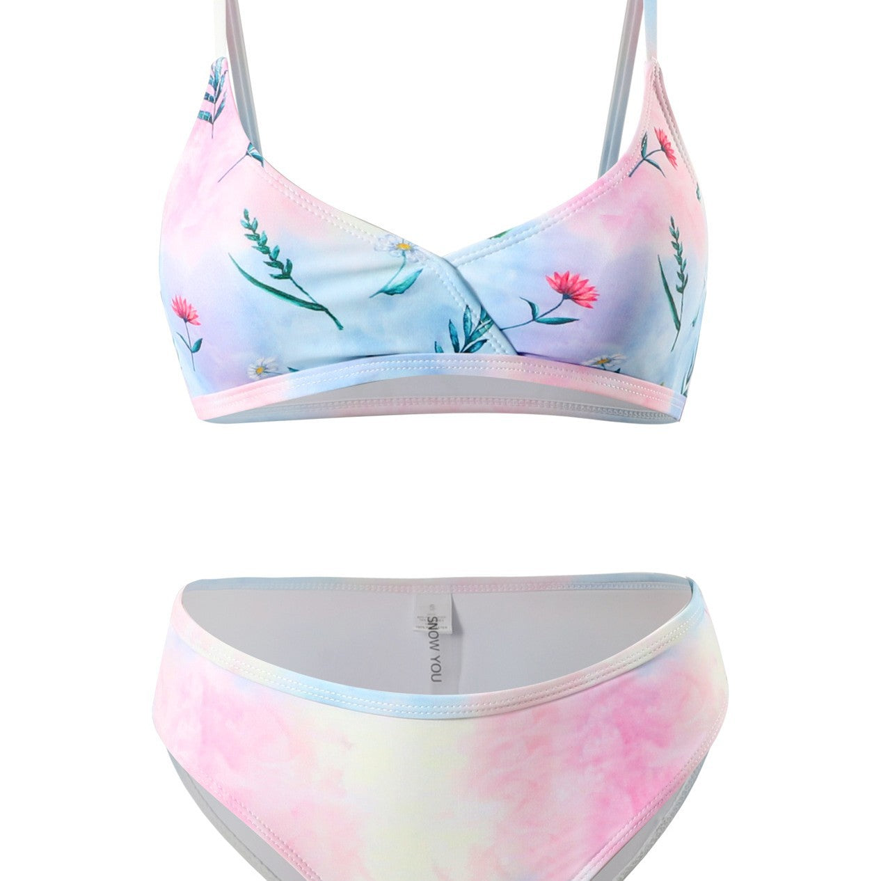 Blommig Bikiniset för Stilmedvetna Kvinna
