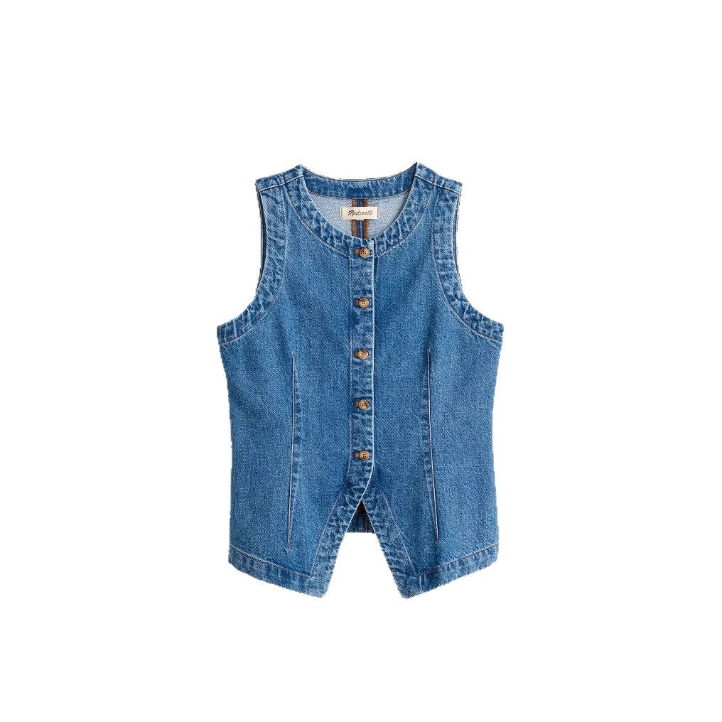 Klassisk Denim-vest til den moderne kvinde