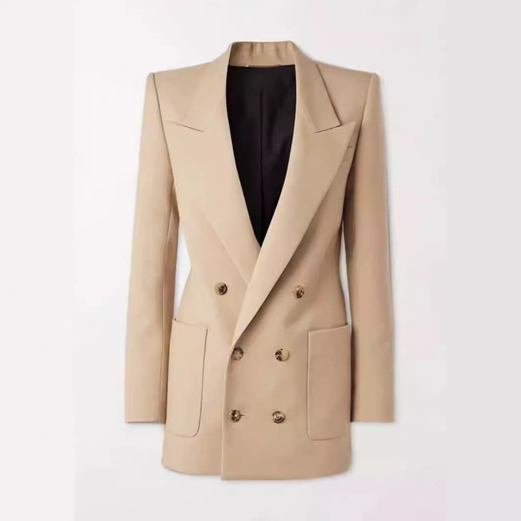 Feminint dubbelknäppt blazer med stil