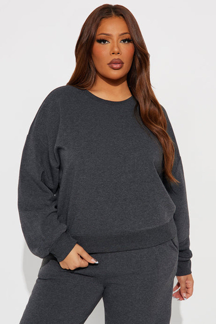 Cropped Sweatshirt med Voluminøse Ærmer fra Stilsikker
