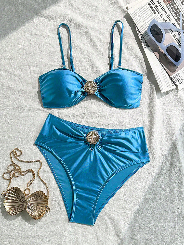 Eleganta Bikini-Set för Kvinna med Skulpterande Detaljer