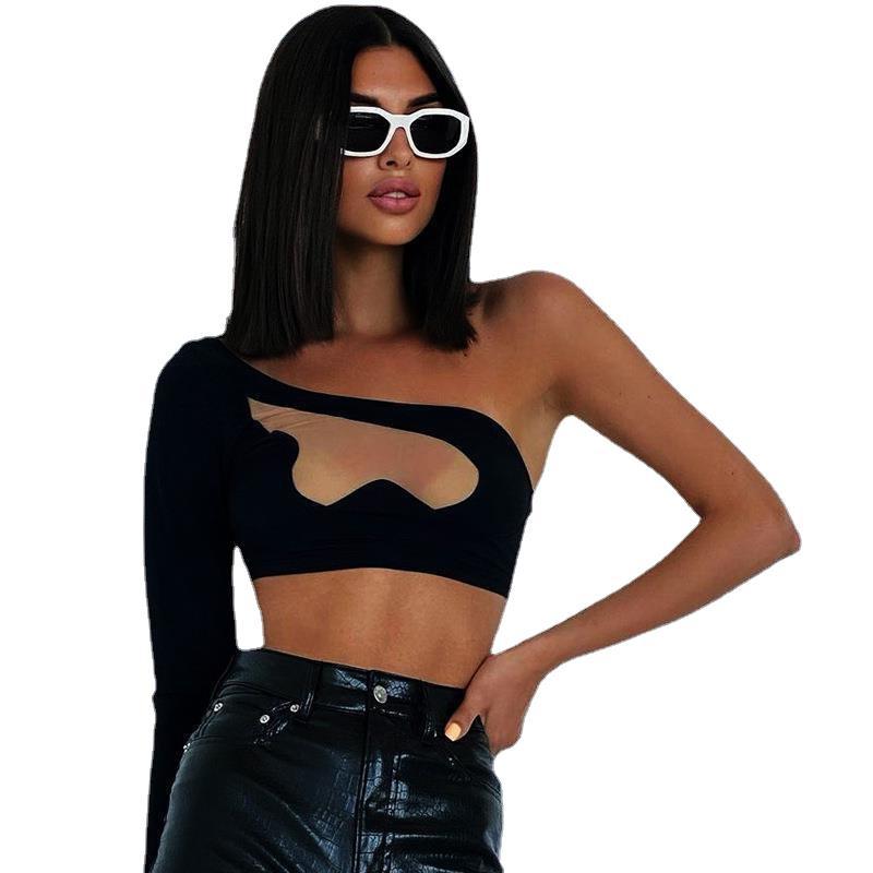 Asymmetrisk Cut-Out Blus för Kvinnor - ChicKraft