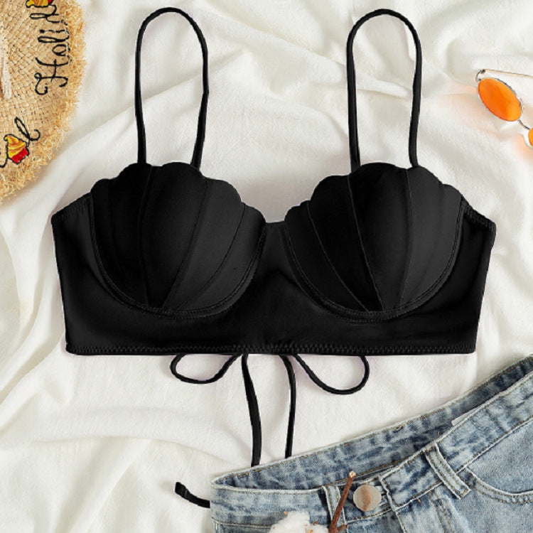 Feminint Bikinöverdel med Skulpterad Design och Justerbara Band