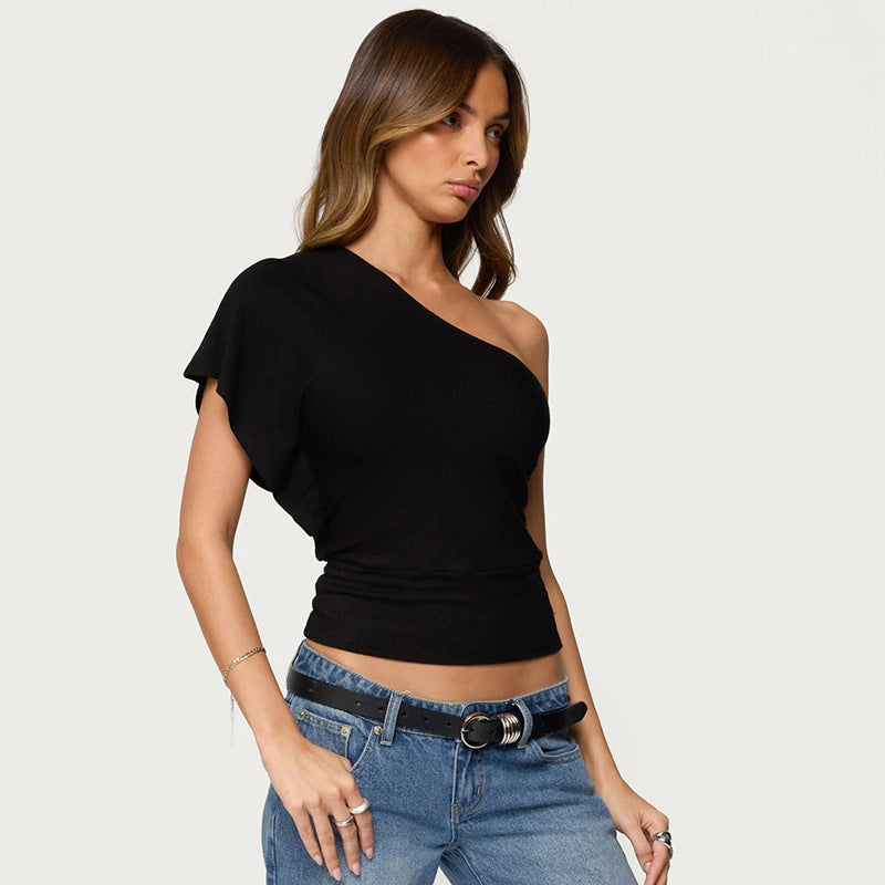 Asymmetrisk Blus med Ränder och Flödande Känsla