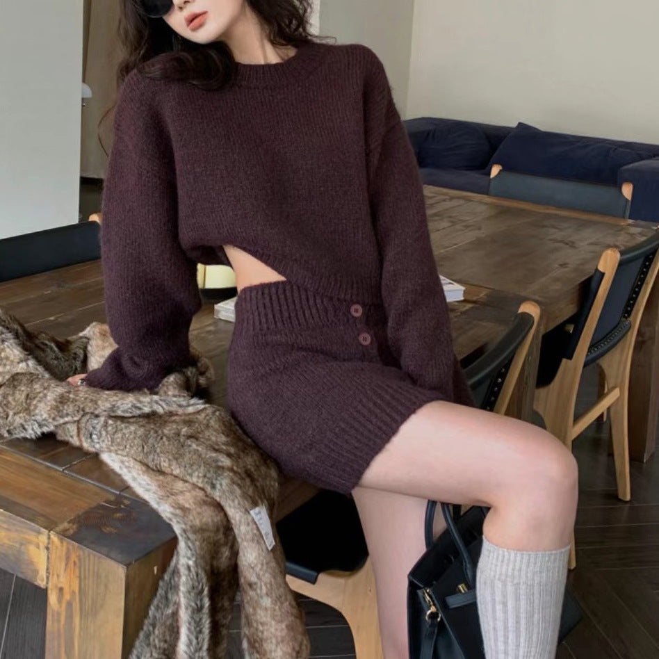 Chic cropped strikoutfit med høj talje til kvinder