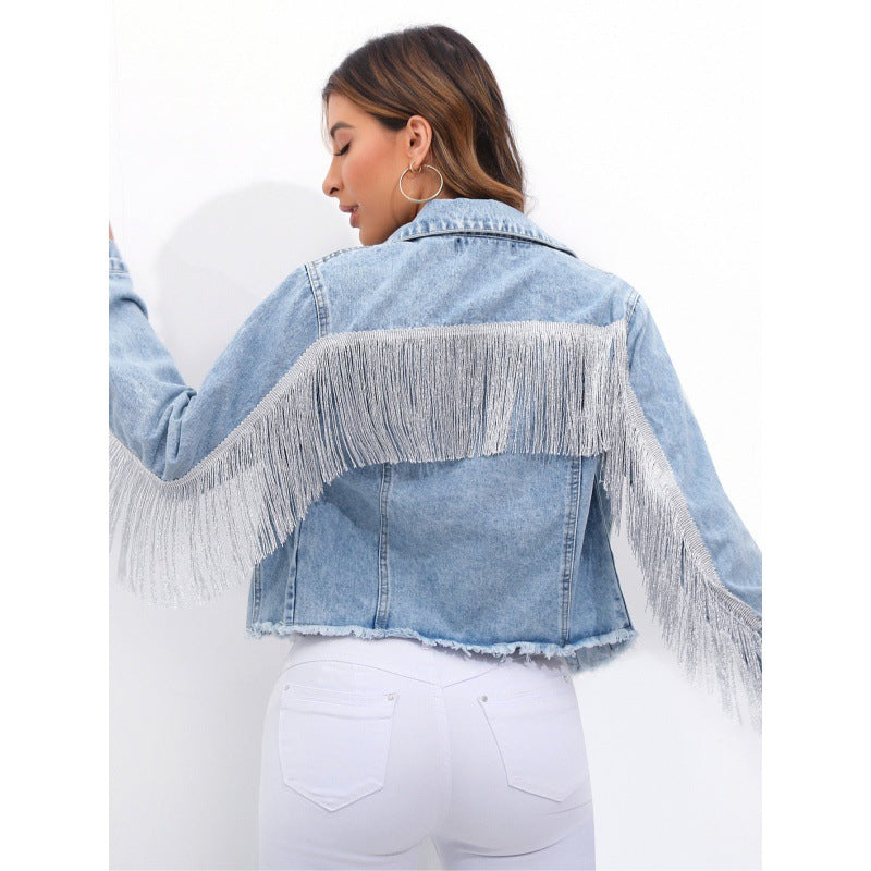 Fransk denimjacka för kvinnor i snygg design