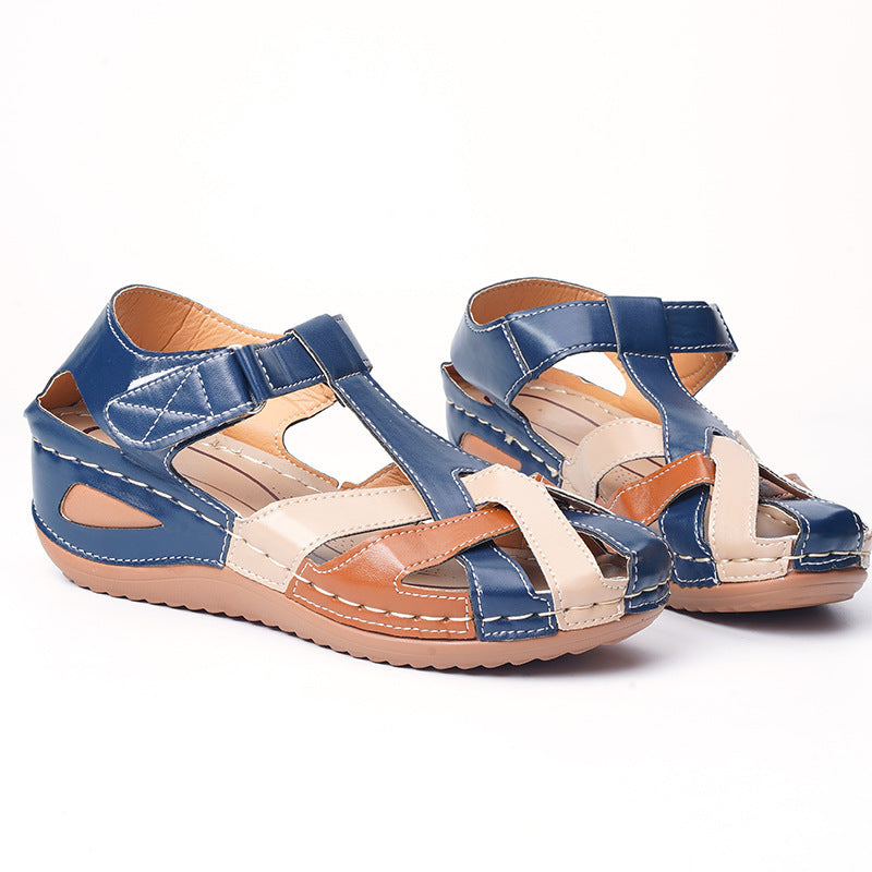 Elegant Anatomiska Sandaler med Justerbart Rem och Ventilerande Sula