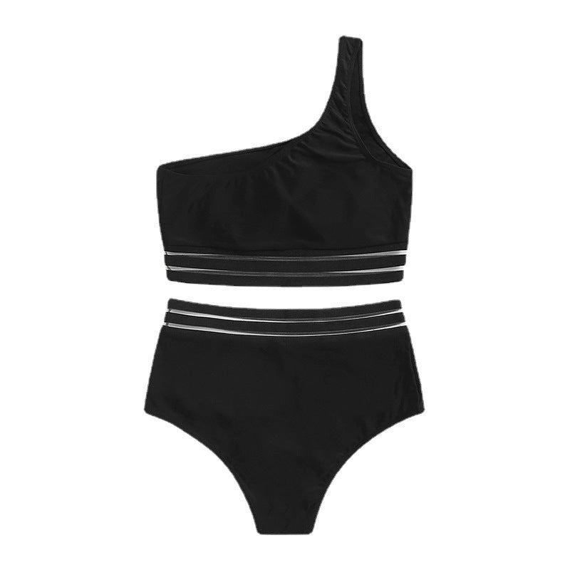 Elegant asymmetrisk bikini-set för kvinnor