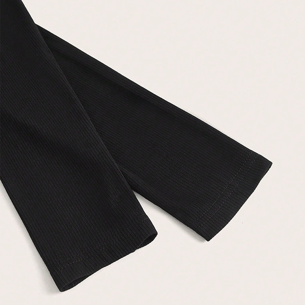 Elegant Crop-Top med høj hals og unikt udskæring