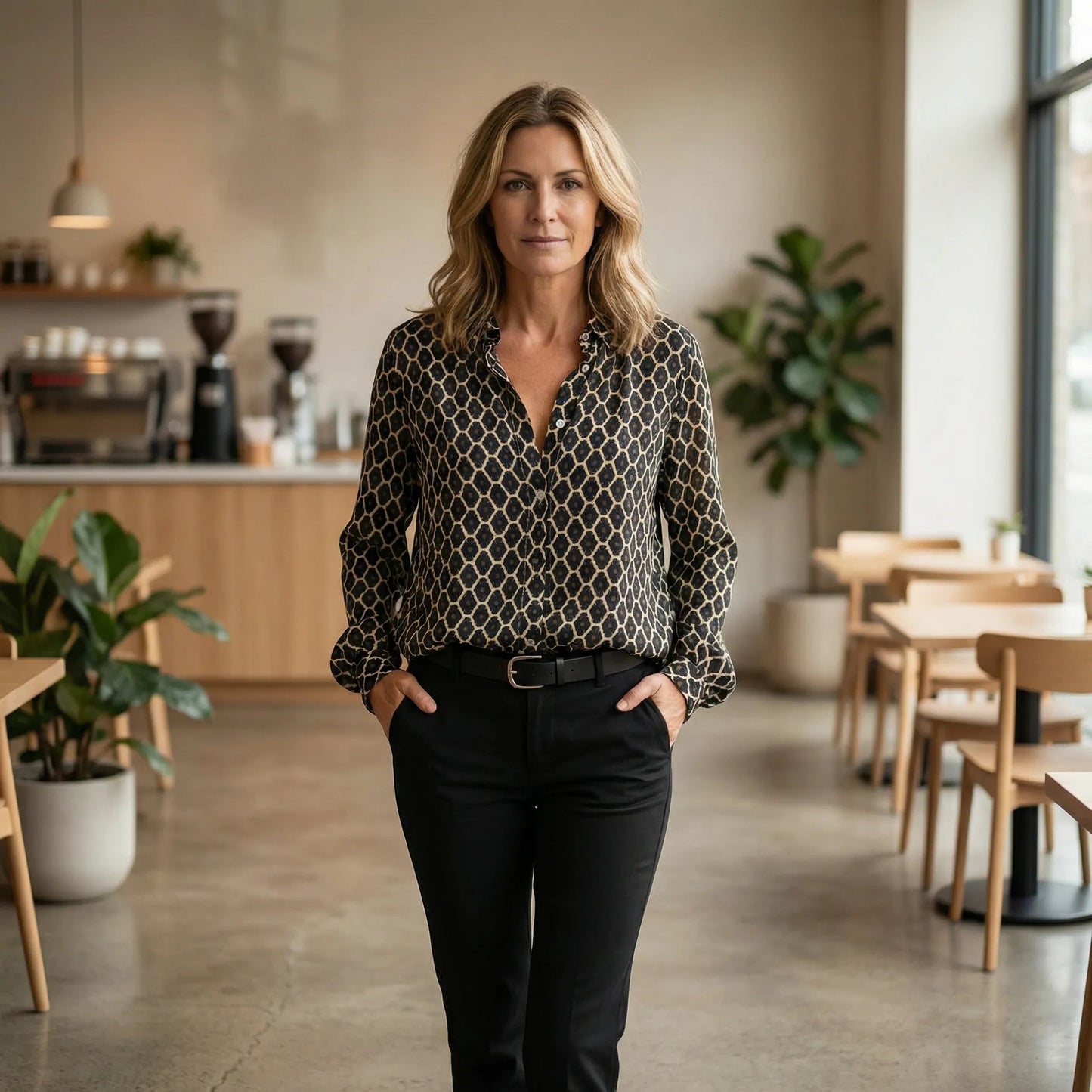 Elegant Blus med Snygga Detaljer