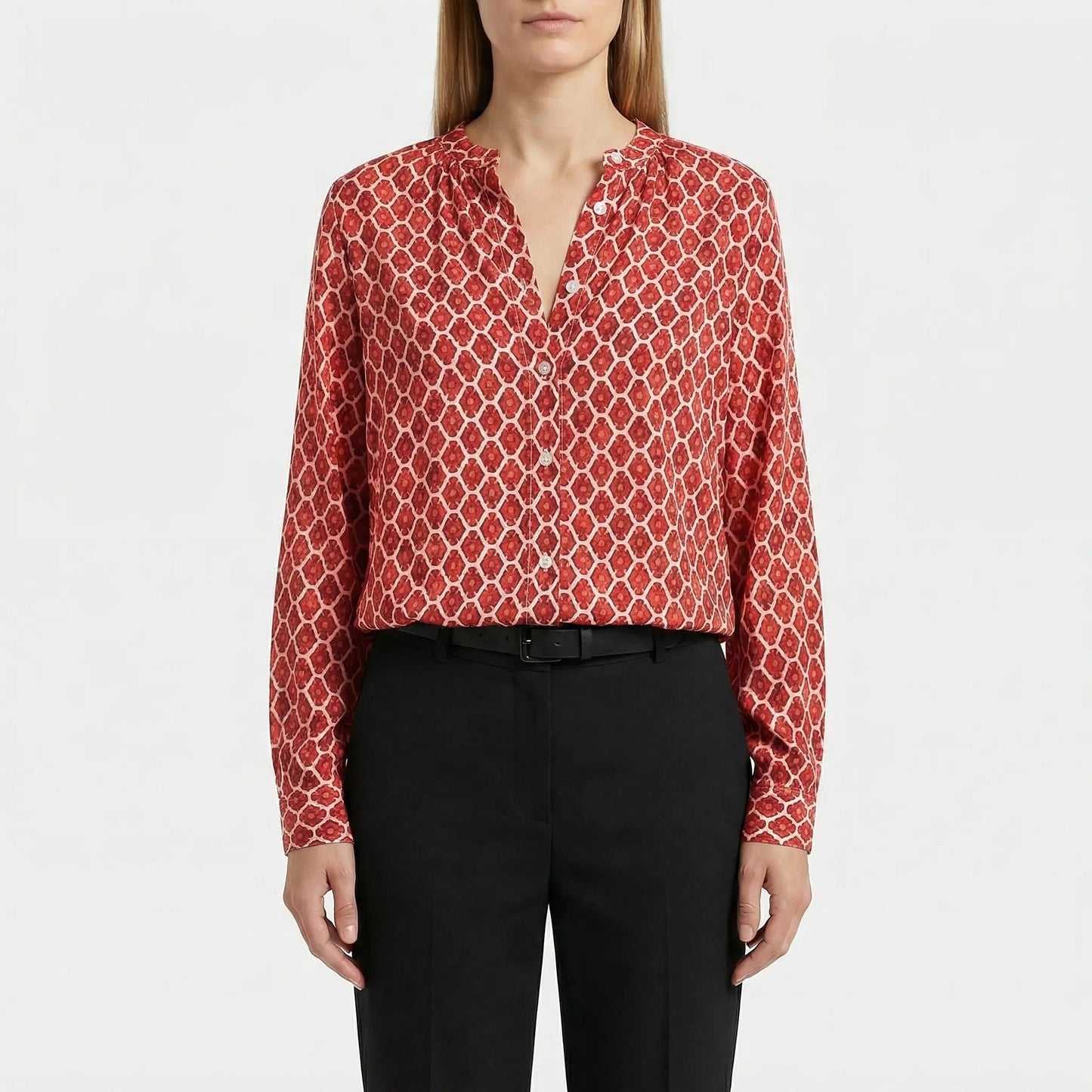 Elegant Blus med Snygga Detaljer
