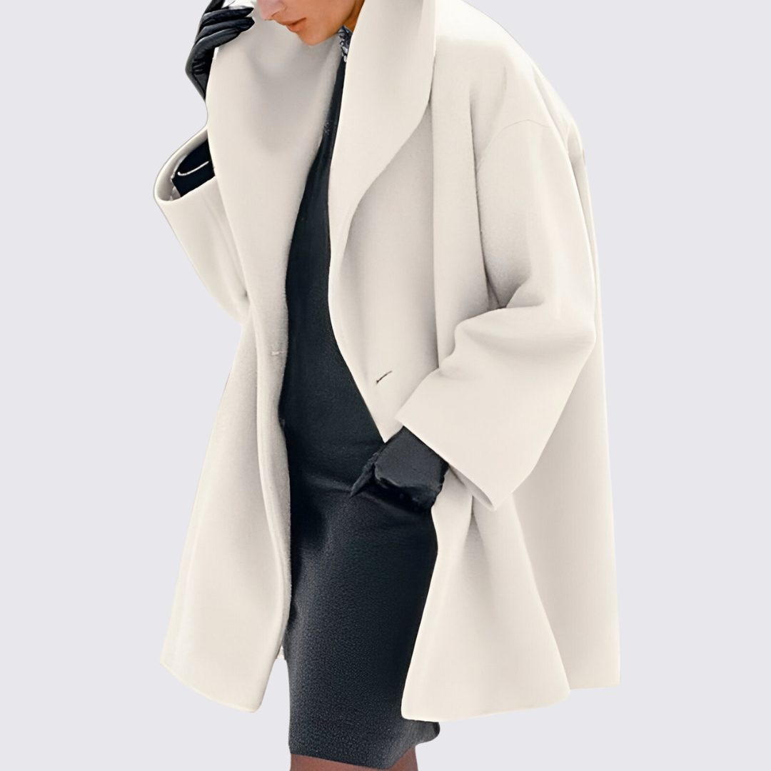 Dame A-linje Frakke – Åben Front – Elegant Design