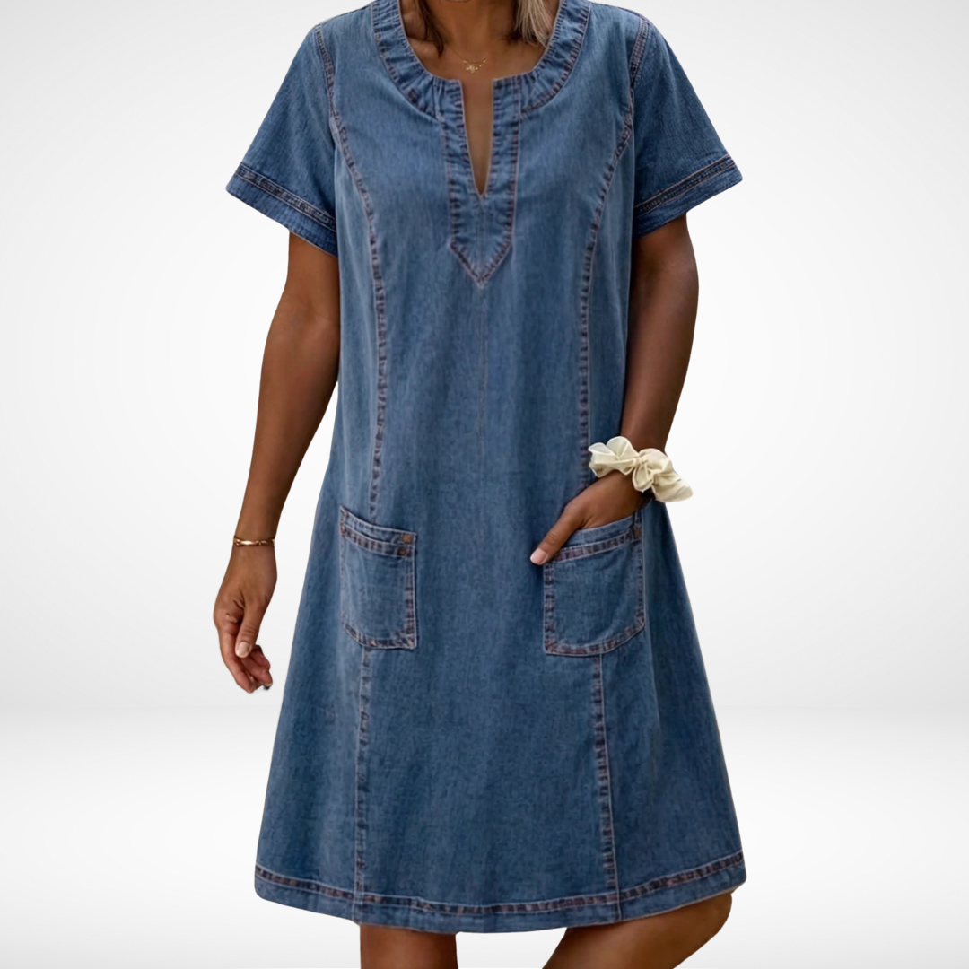 Ella | Elegant Sommar klänning med Fickor