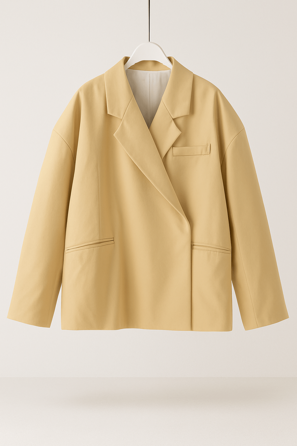 Elegant Oversize Blazer för Kvinnor | Ren och Stilren Design