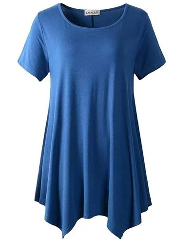 Snygg Plus Size T-shirt med Lös Passform