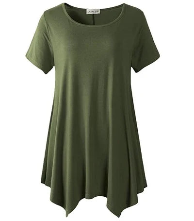 Snygg Plus Size T-shirt med Lös Passform