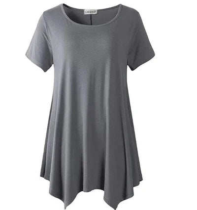 Snygg Plus Size T-shirt med Lös Passform