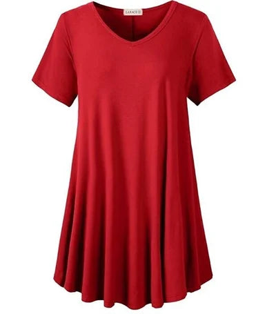 Snygg Plus Size T-shirt med Lös Passform