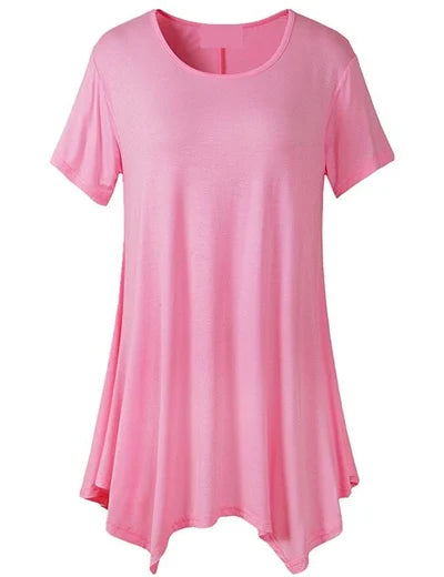 Snygg Plus Size T-shirt med Lös Passform