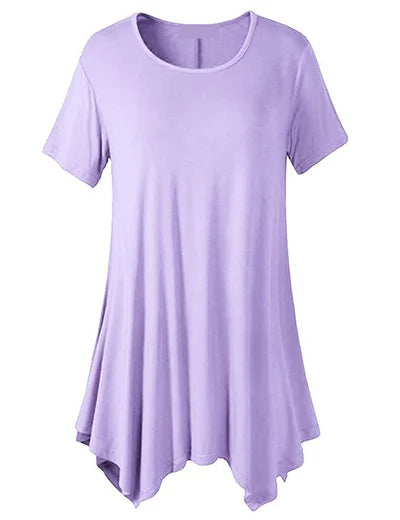 Snygg Plus Size T-shirt med Lös Passform