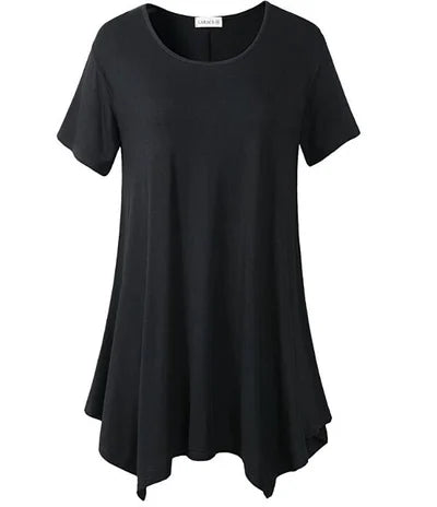 Snygg Plus Size T-shirt med Lös Passform