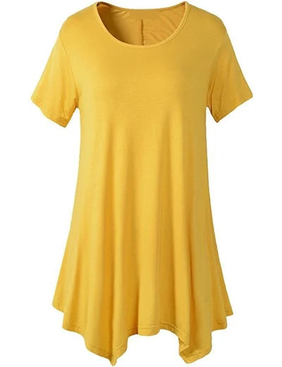 Snygg Plus Size T-shirt med Lös Passform
