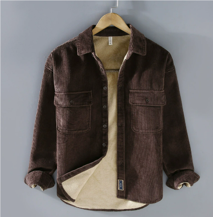 Zavier | Cordjakke med lange ærmer varm og stilfuld til mænd