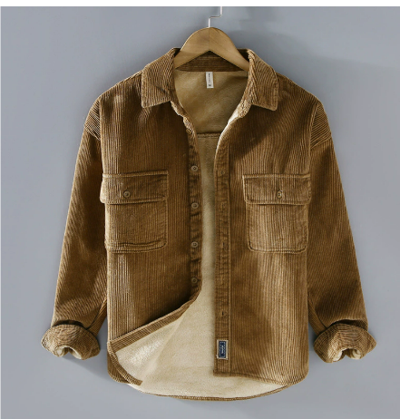 Zavier | Cordjakke med lange ærmer varm og stilfuld til mænd