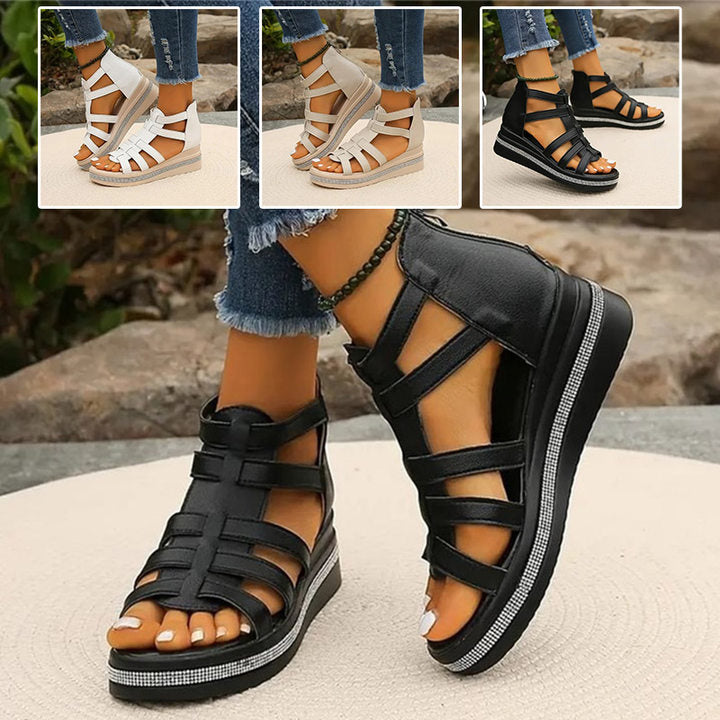 Glitrende Wedge Sandaler til Den Stilbevidste