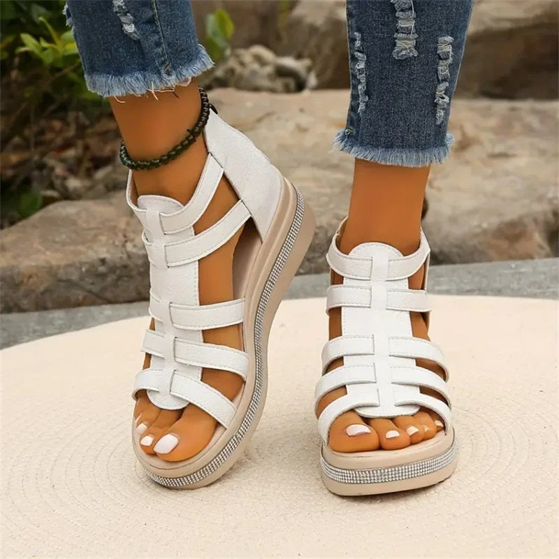 Glitrende Wedge Sandaler til Den Stilbevidste