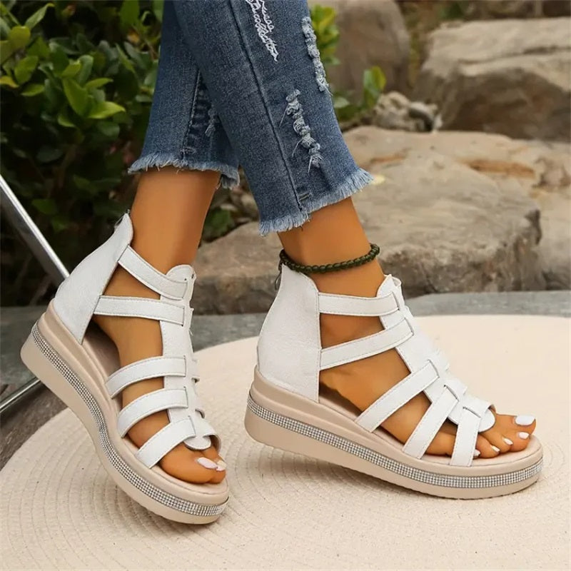 Glitrende Wedge Sandaler til Den Stilbevidste
