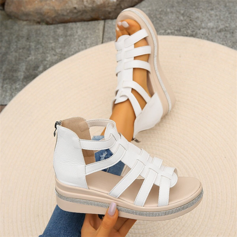 Glitrende Wedge Sandaler til Den Stilbevidste