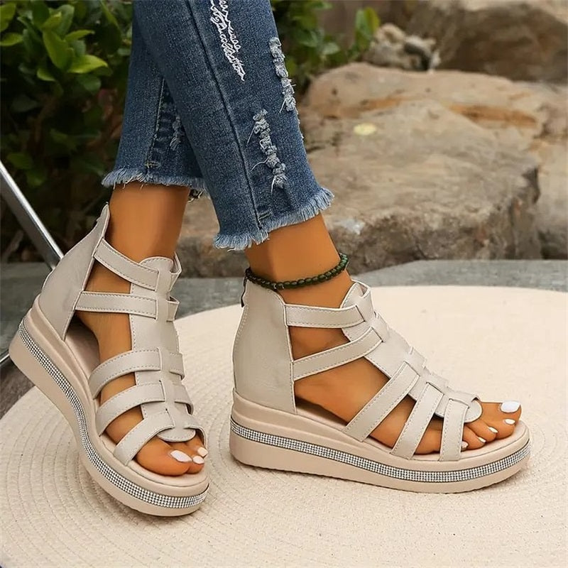 Glitrende Wedge Sandaler til Den Stilbevidste