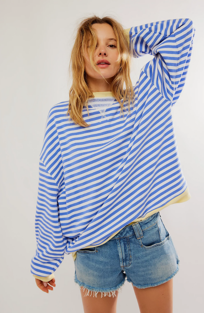 Mira – Farverig Oversized Striktrøje