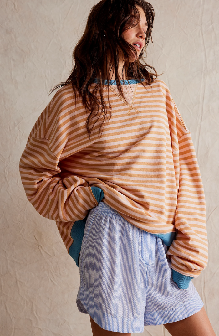 Mira – Farverig Oversized Striktrøje
