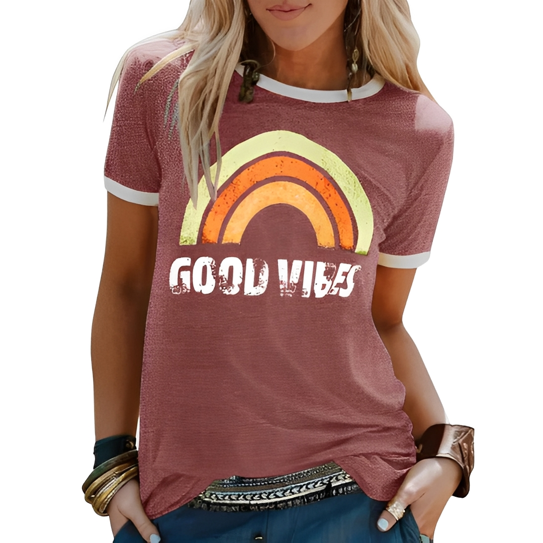 Chic T-shirt för Enkelt Stilval