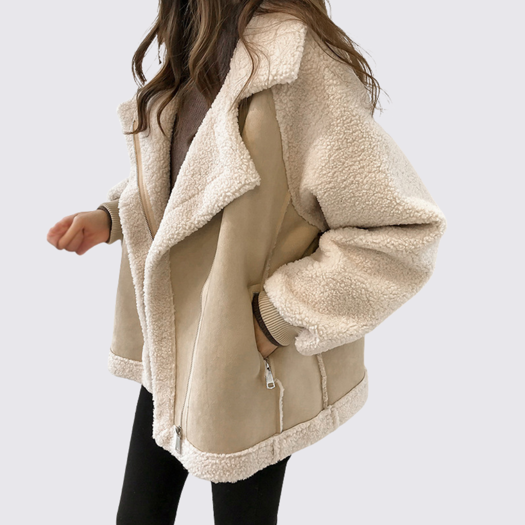 Dame Teddy Jakke – Med lommer – Klassisk snit