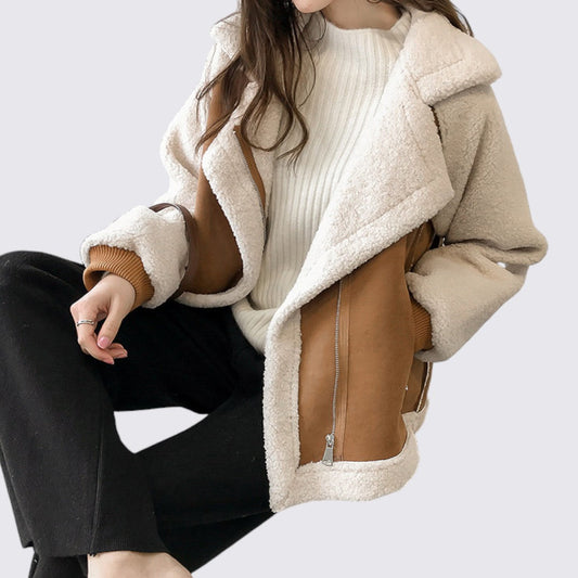 Dame Teddy Jakke – Med lommer – Klassisk snit