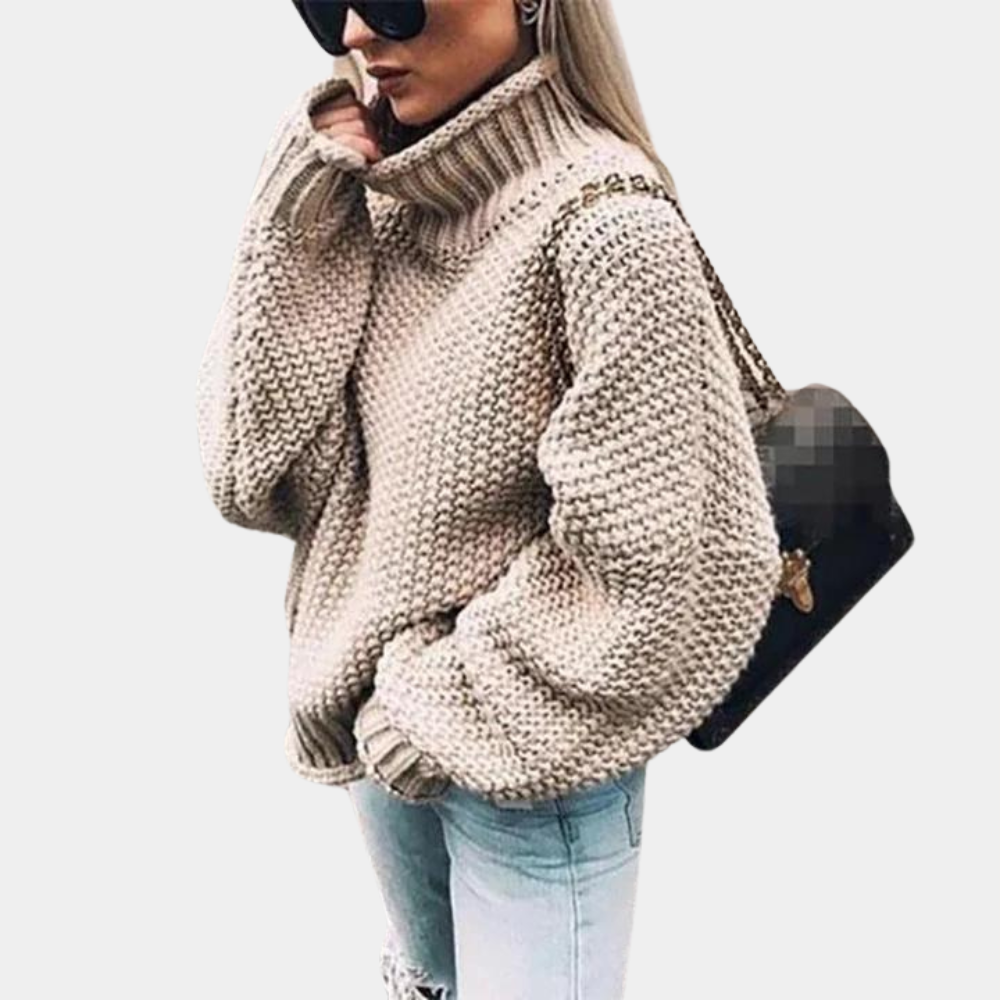 Evelina | Oversize-Rollkragenpullover för Kalla Dagar