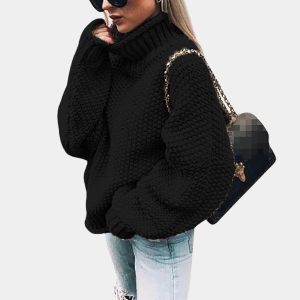 Evelina | Oversize-Rollkragenpullover för Kalla Dagar