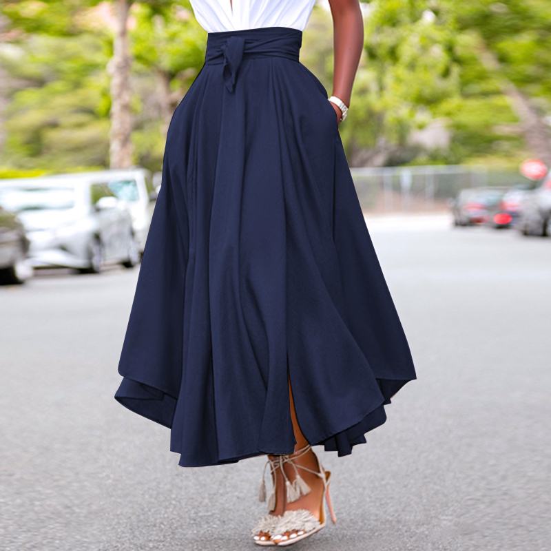 Maxi-Skirt i Modern Elegans med Justerbart Midjeband