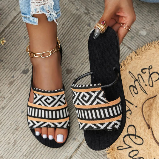 Dubbla remmar Sandaler för Kvinnor i Boho Stil