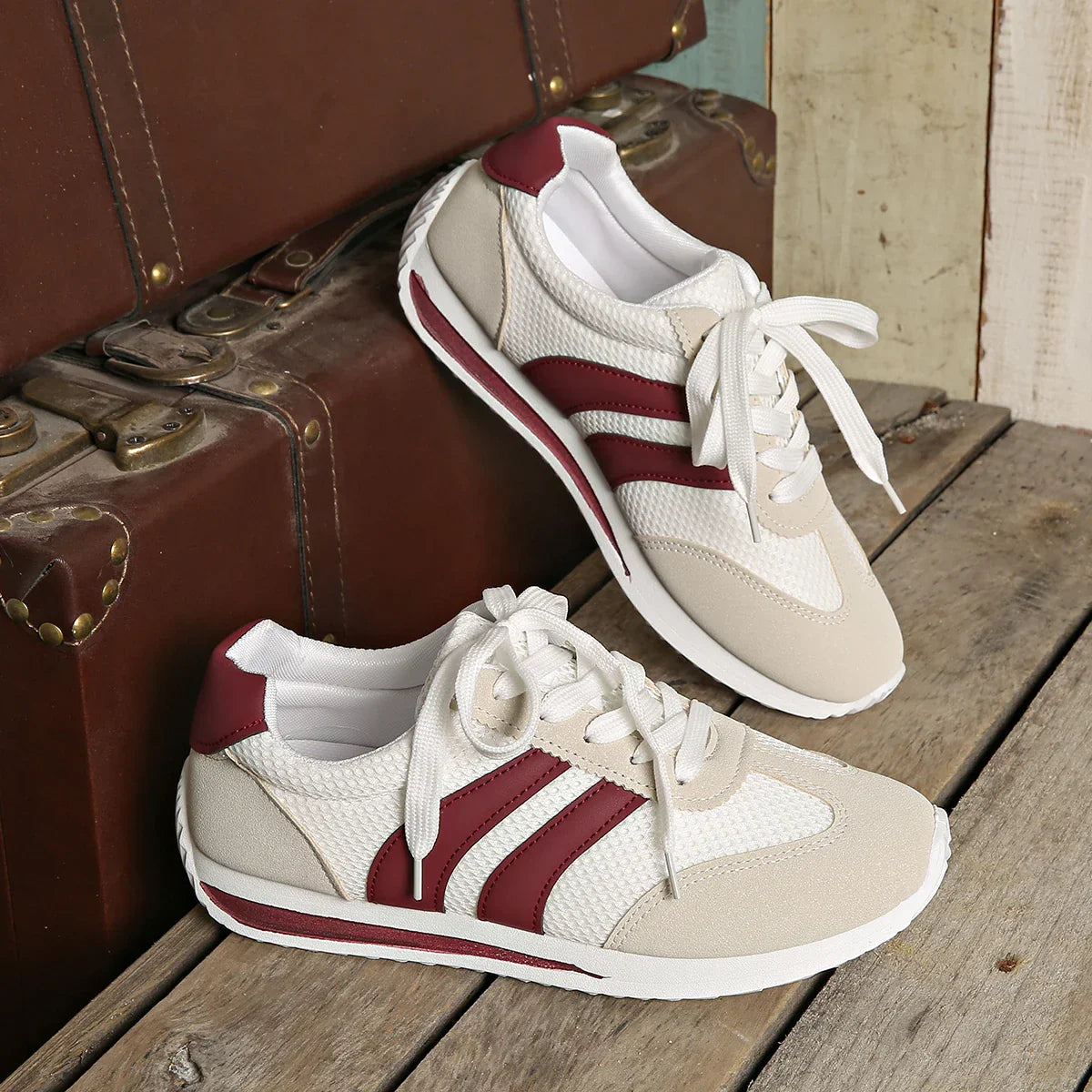 Mesh Sneakers för Damer med Snörning
